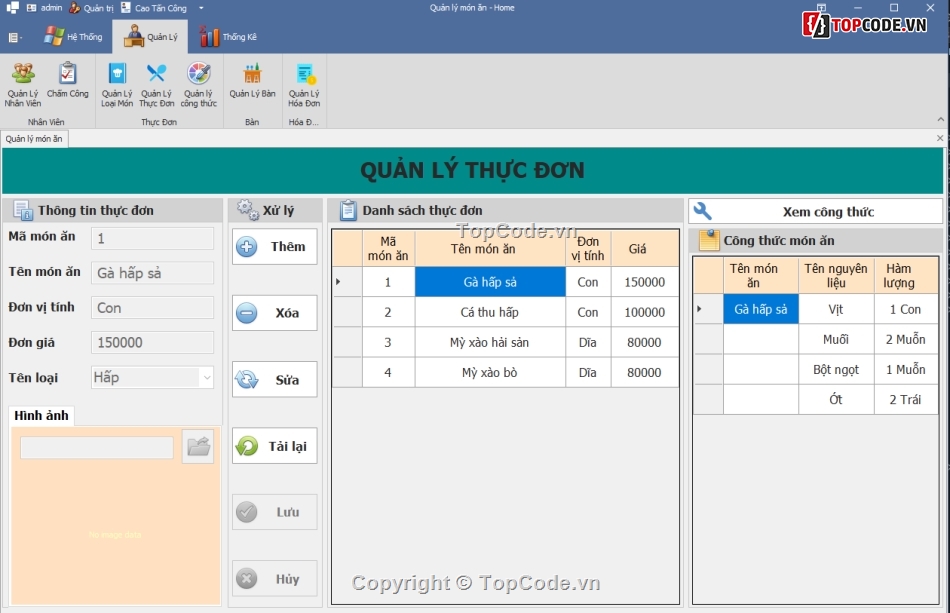 quản lý quán ăn,code quản lý quán ăn,source code quản lý,phần mềm quản lý quán ăn,Express,quán ăn